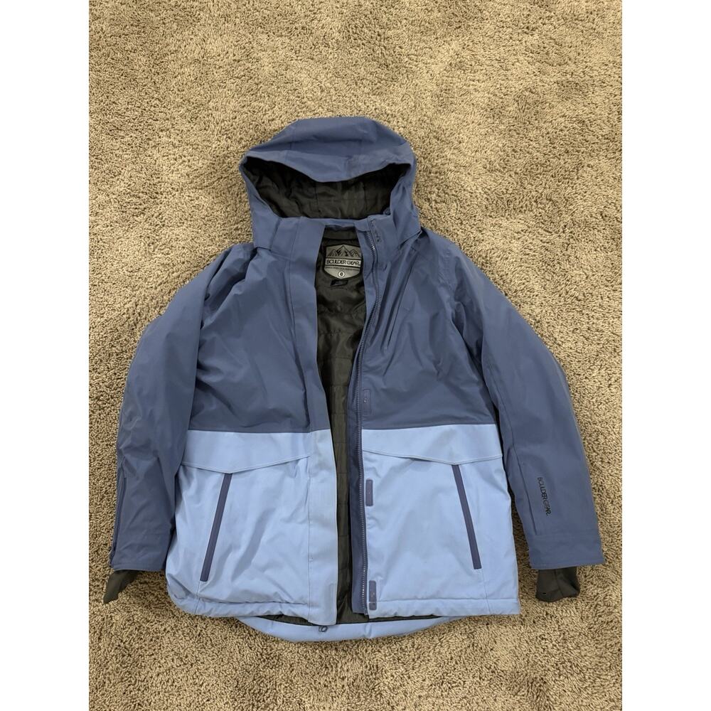 Boulder Gear June Womens XL Hooded Snow Ski Jacket Blue Snowboard Insulated Hood